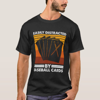 T-shirt Facilement Distrait Par Les Cartes De Baseball - C