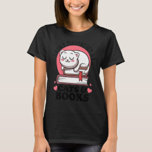 T-shirt Facilement distrait par les chats et les livres Le