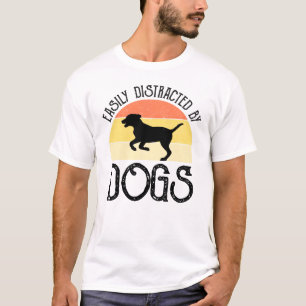 T-shirt Facilement Distrait Par Les Chiens