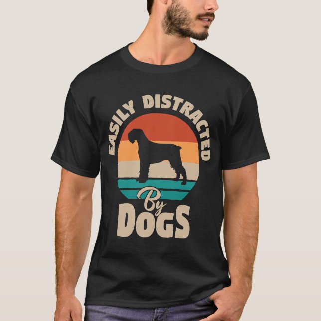 T-shirt Facilement Distrait Par Les Chiens 818 (Devant)
