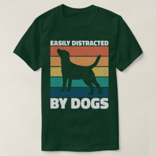 T-shirt Facilement Distrait Par Les Chiens De Mignons Amou