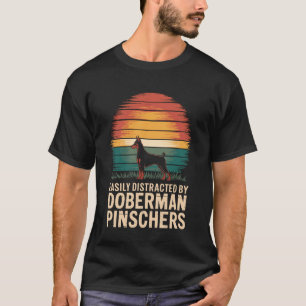 T-shirt Facilement Distrait Par Les Doberman Pinschers