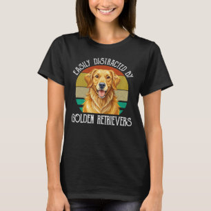 T-shirt Facilement Distrait Par Les Golden Retrievers