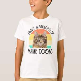 T-shirt Facilement Distrait Par Les Maine Coons
