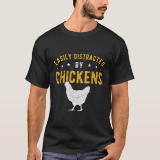 T-shirt Facilement Distrait Par Les Poulets