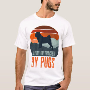 T-shirt Facilement Distrait Par Les Promenades De Chiens C