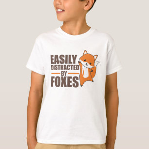 T-shirt Facilement Distrait Par Les Renards Mignons Fox Dr