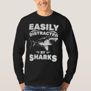 T-shirt Facilement Distrait Par Les Requins Attaque De Req