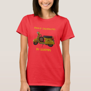 T-shirt Facilement distrait par les scooters