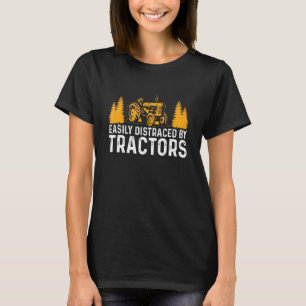 T-shirt Facilement Distrait Par Les Tracteurs - Vintage