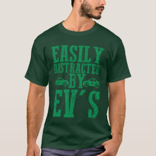 T-shirt Facilement Distrait Par Les VÉ Véhicule Électrique