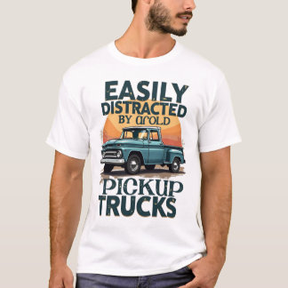 T-shirt Facilement distrait par les vieux camions de ramas