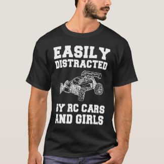 T-shirt Facilement distrait par les voitures et les filles