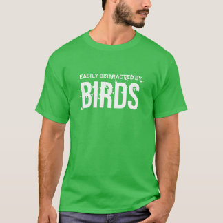 T-shirt Facilement Distrait Par Oiseaux ami
