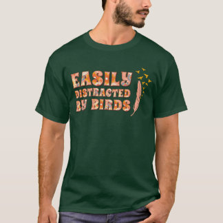 T-shirt Facilement Distrait Par Oiseaux Oiseau Ami Ami Ami