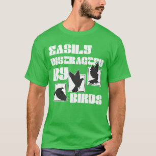 T-shirt Facilement Distrait Par Oiseaux Oiseaux Amoureux f