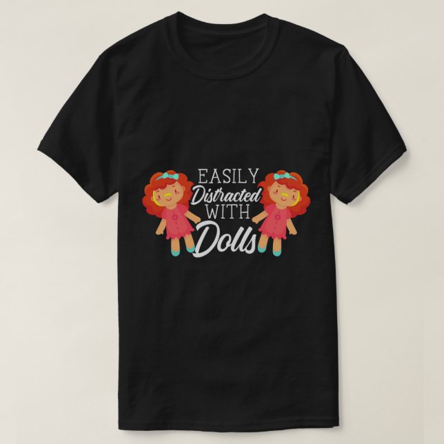 T-shirt Facilement Distrait Par Poupées Collector Plangono (Design devant)
