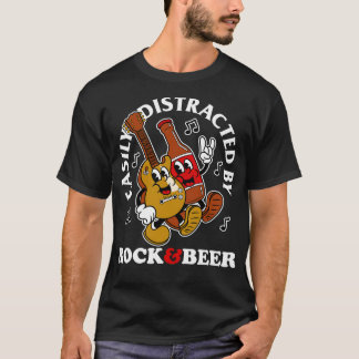 T-shirt Facilement Distrait Par Rock Beer 1