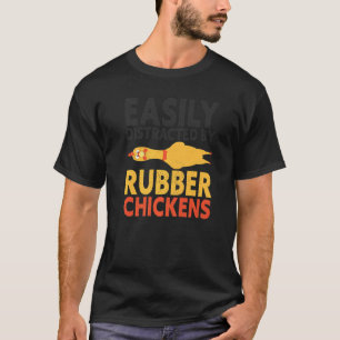 T-shirt Facilement Distrait Par Un Cri Fort De Poulet En C