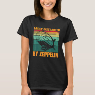 T-shirt Facilement Distrait Par Zeppelin Airs Blimp Dirige