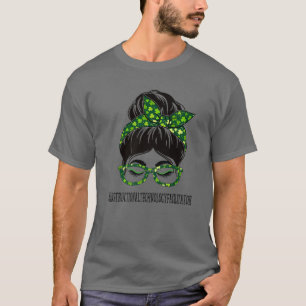 T-shirt Facilitateur de technologie pédagogique Messy Bun