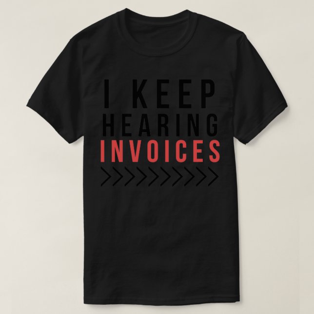 T-shirt factures voix comptable banque (Design devant)