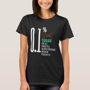 T-shirt Faible 0,1 sucre aliments pour diabète tension art