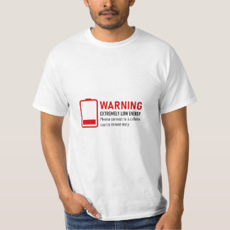 T-shirt faible consommation de caféine