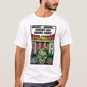 T-shirt Faim au Sommet : Pas de Cerveau - Zombie Pop-Art