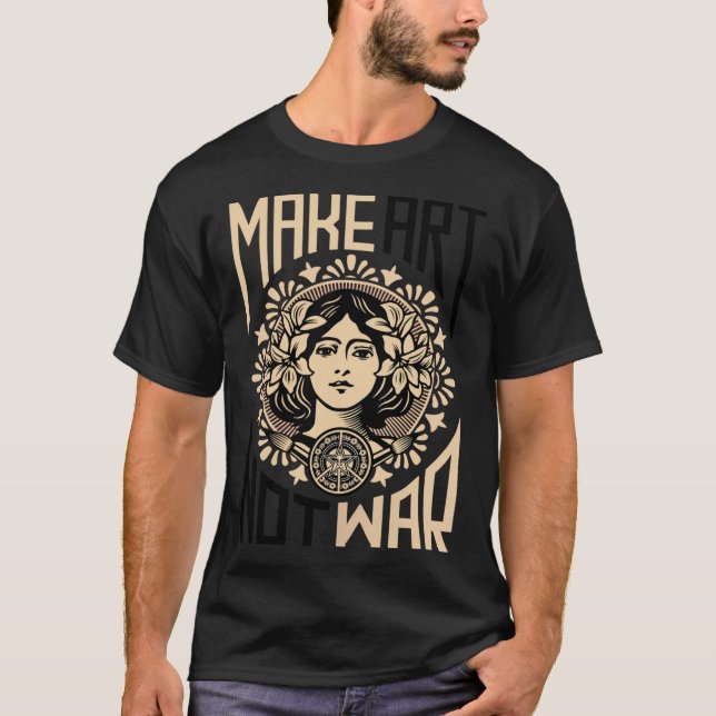 T-shirt Faire de l'art pas un symbole de guerre essentiel (Devant)