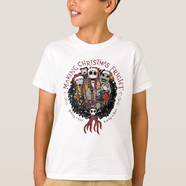 T-shirt Faire de Noël des pétards effrayants (Devant)