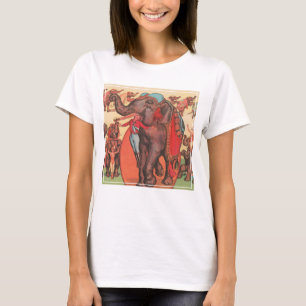T-shirt Faire Des Éléphants Avec Des Femmes Et Des Formate