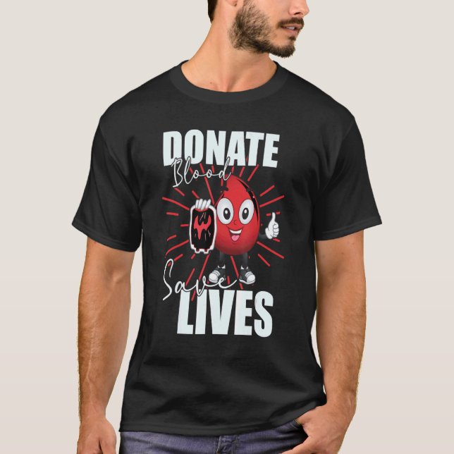 T-shirt Faire don de sang Sauver des vies Économie de vie  (Devant)