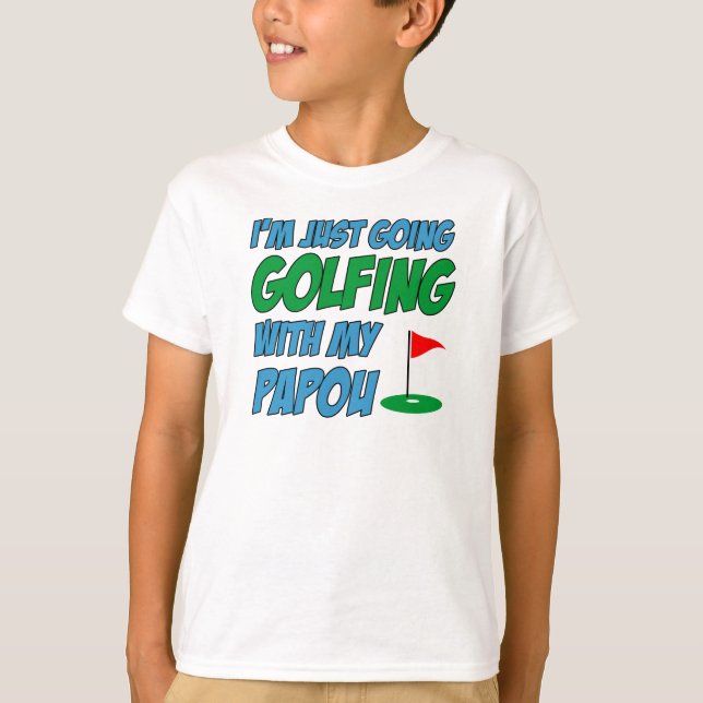 T-shirt Faire Du Golf Avec Papou Grec Petit-Enfant (Devant)