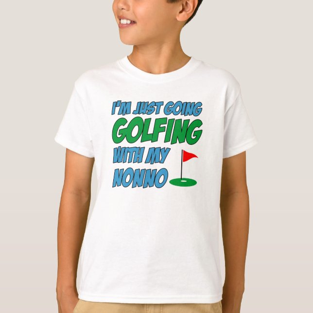 T-shirt Faire Du Golf Avec Un Petit-Enfant Italien Nonno (Devant)