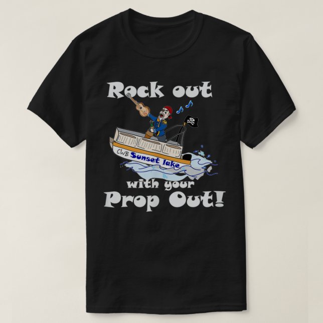 T-shirt faire du rock avec votre accessoire sunset lake bo (Design devant)