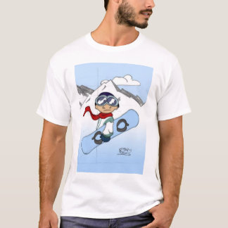 T-shirt faire du surf des neiges