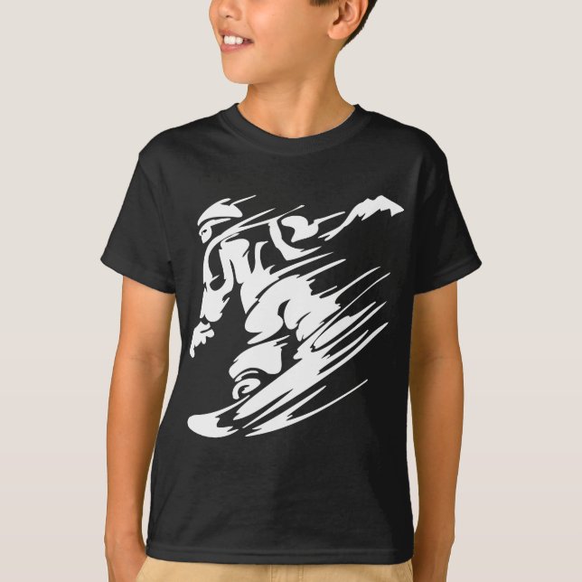 T-shirt Faire du surf des neiges le sport extrême (Devant)