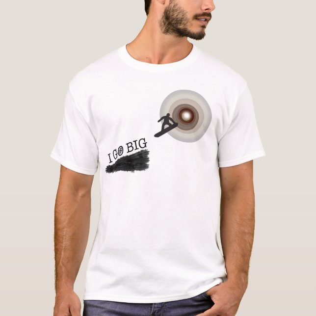 T-shirt faire du surf des neiges l'écoulement (Devant)