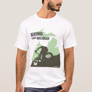T-shirt Faire du vélo à travers le Michigan