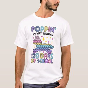 T-shirt Faire éclater 120 jours de licorne d'école Pop It 