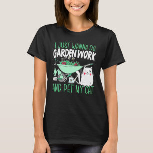 T-shirt Faire Jardin Et Animer Mon Chat Outils De Jardinag