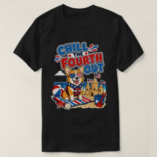 T-shirt Faire la fête du quatrième avec un Corgi patriotiq