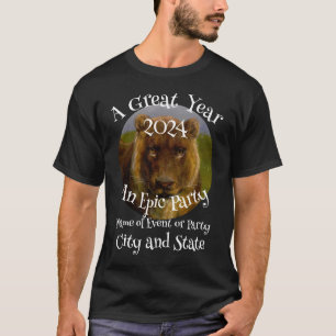 T-shirt Faire la fête une année une fête épique Lion