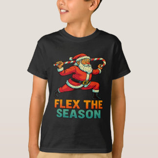 T-shirt Faire la saison Yoga Père Noël de vacances 