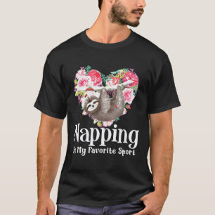 T-shirt Faire la sieste drôle est mon sport préféré Paress