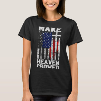 T-shirt Faire le ciel bondé Drapeau américain (au dos) 