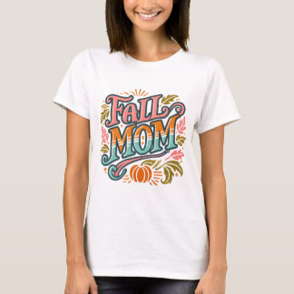 T-shirt Faire-part bébé de la maman d'automne - Automne et
