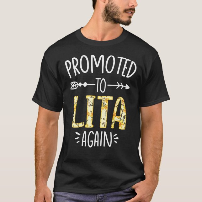 T-shirt Faire-part de grossesse Bientôt être Lita de nouve (Devant)