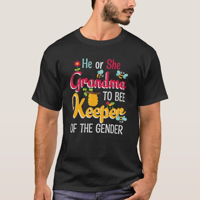 T-shirt Faire-part De Révélation De Sexe À Être Gardien H (Devant)